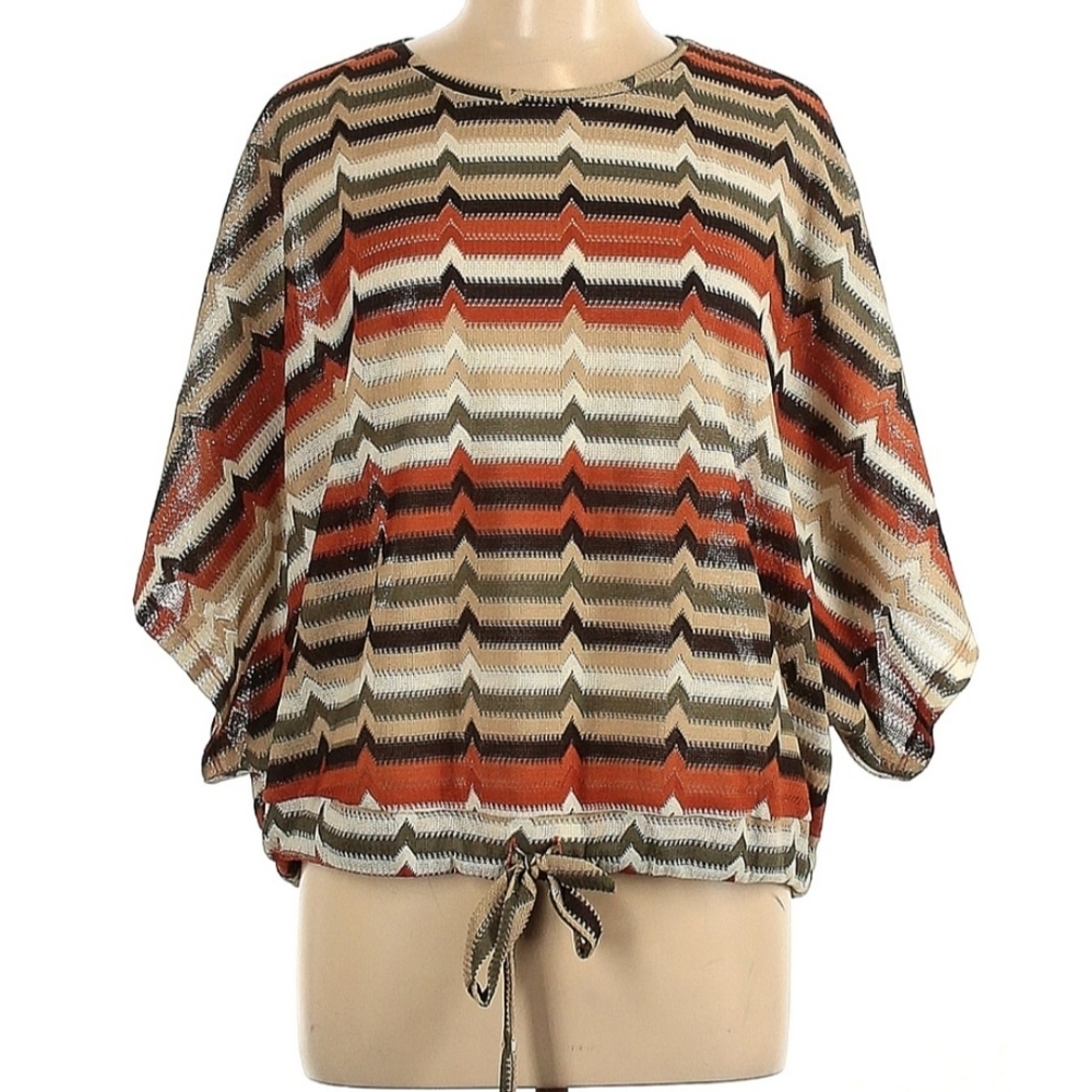 ZARA Trafaluc Sz. L Bohemian Blouse With Kimono Like Sleeves. Pre-owned